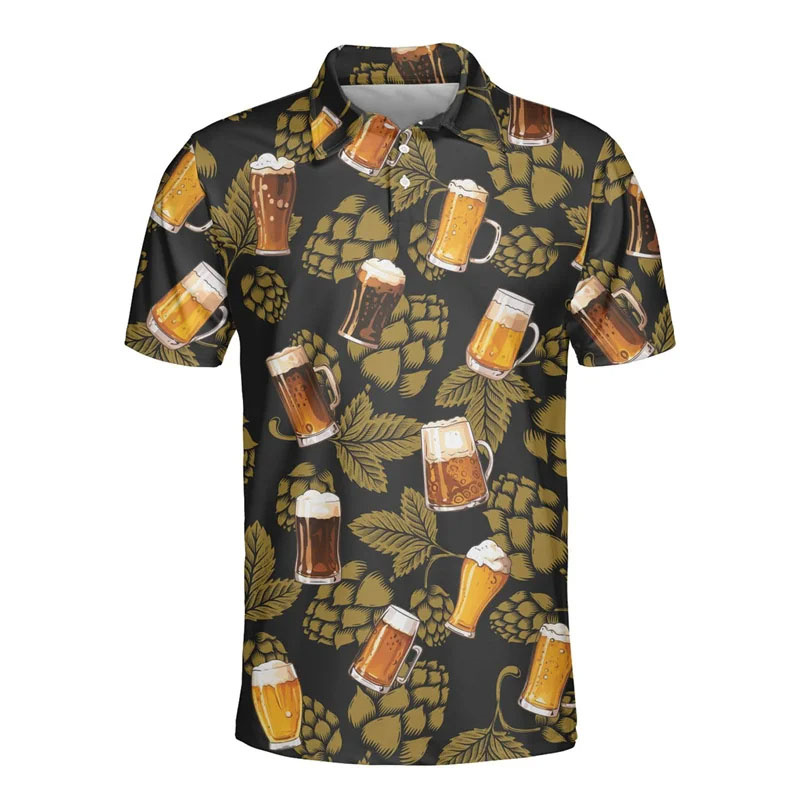 3D Printed Hawaiian Beer Polo  - Polo Shirt Equestrian 评论和价格