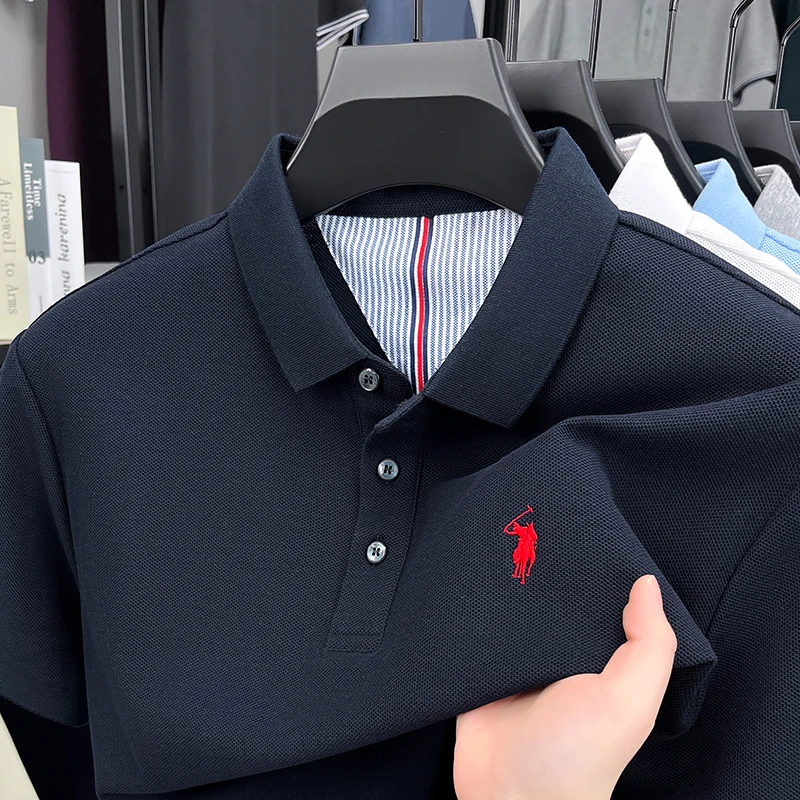 Men's 100% Cotton Short Sleeve - Polo Shirt Equestrian 评论和价格