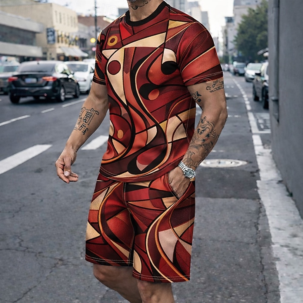 Men's 2pcs Tees Sets Summer To - Outdoor Sport Is 评论和价格